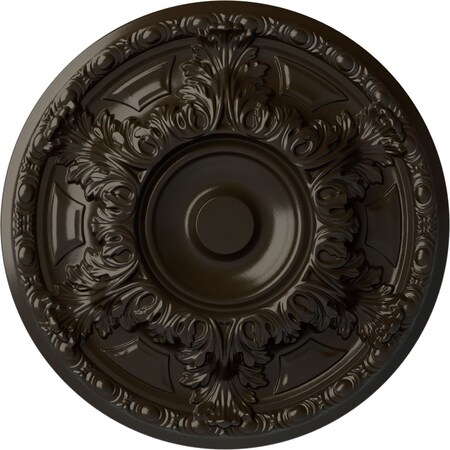 Ekena Millwork Granada Ceiling Medallion (Fits Canopies up to 7 1/8"), Hand-Painted Stone Hearth, 19"OD x 1 1/2"P CM19GASHF